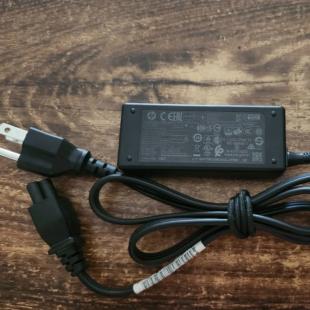 HP OEM 45W/19.5V Laptop Charger w/ Smart Blue Tip Adapter